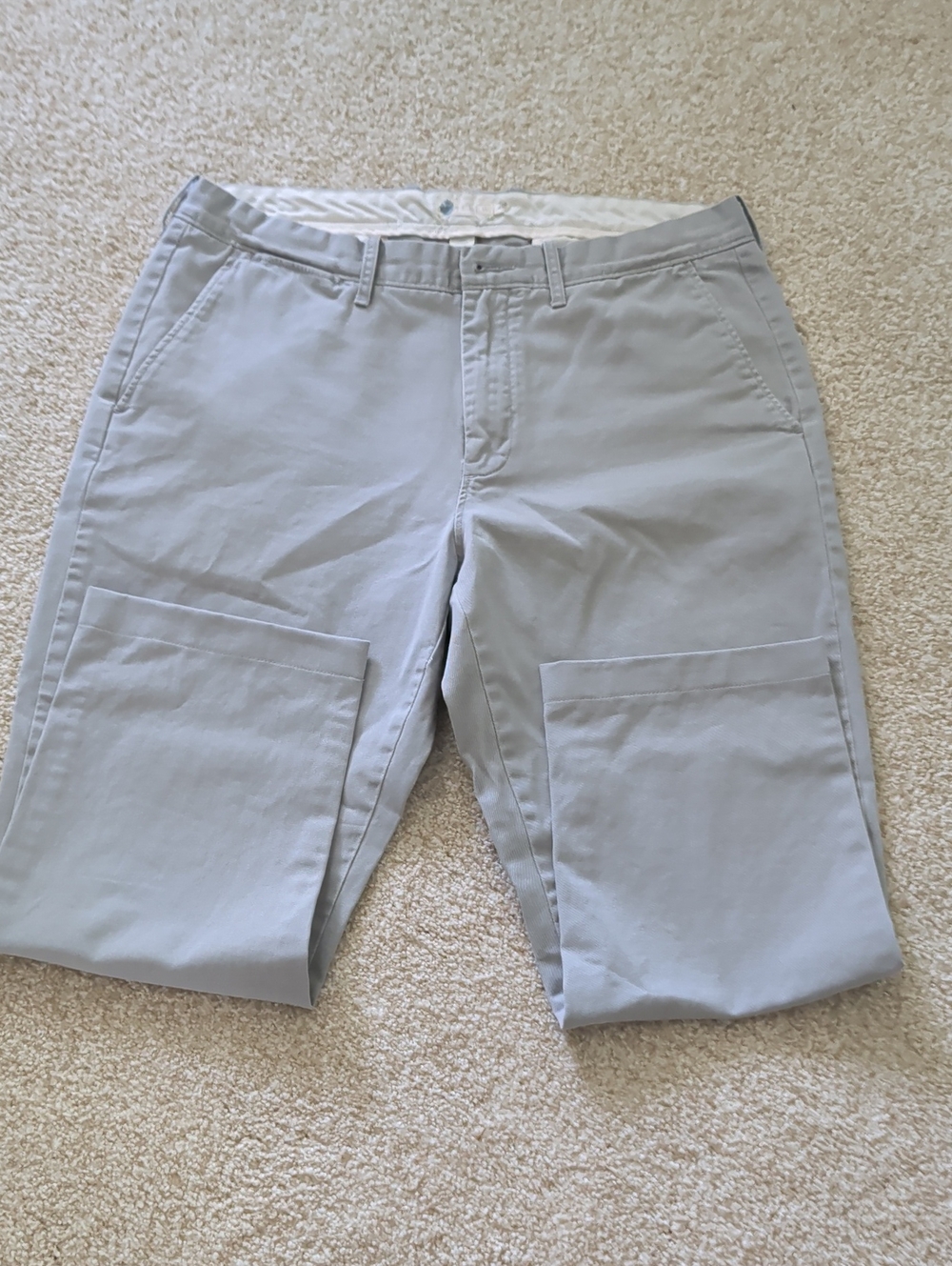 J. Crew Men's Light Gray Cargo Chinos 35/25. 25 Inseam